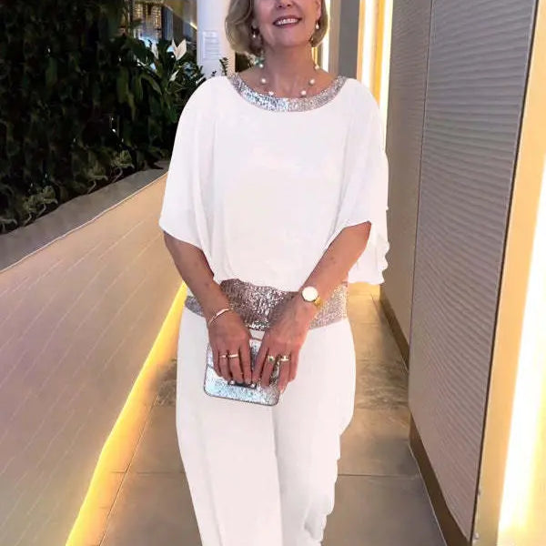 Nessa™ Classy Elegant Set | Relaxed Top and Wide-Leg Trousers