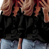 Lorelei Timeless V-Neck Blouse with Ruffles | Elegant Casual Top