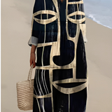 Eclipse Mask Geometric Print Dress