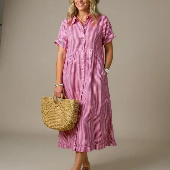 Yonika - Chic Striped Dress