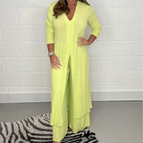 Cherly™ Comfy Two-Piece Set | Flowy Blouse and Wide-Leg Trousers