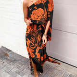 Lilian - One-Shoulder Floral Maxi Dress