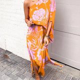 Lilian - One-Shoulder Floral Maxi Dress