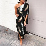 Lilian - One-Shoulder Floral Maxi Dress