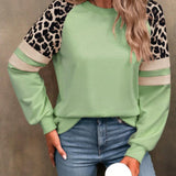 DARLA | Casual Leopard Long Sleeve Tunic Top