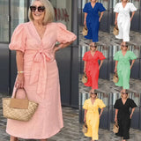 Stella - Elegant V-Neck Dress