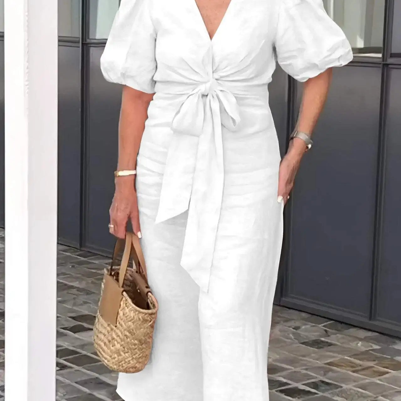 Stella - Elegant V-Neck Dress