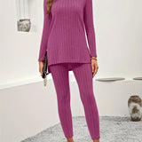 Callie | Women Ribbed Knit Lounge Set