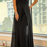 Fontella™ Textured Tulle Jumpsuit | Elegant Evening Jumpsuit