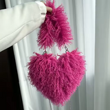 Felize | Women Heart Plush Crossbody Bag