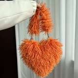 Felize | Women Heart Plush Crossbody Bag
