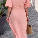 Stella - Elegant V-Neck Dress