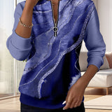 Emma | Half-Zip Sweatshirt With Vintage Print