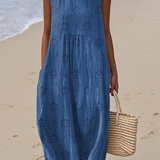 Rose Embroidered Midi Dress