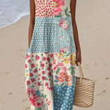 Anna Patchwork Midi Dress