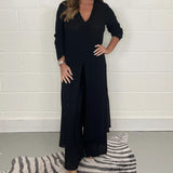 Cherly™ Comfy Two-Piece Set | Flowy Blouse and Wide-Leg Trousers