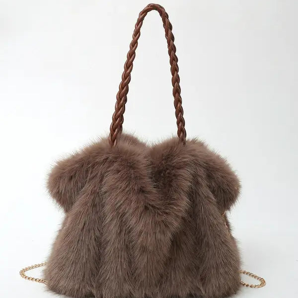 Bethany | Women Plush Velvet Shoulder Tote
