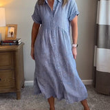 Vanessa - Striped Button-Up Dress