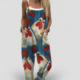 Genevieve | Relaxed Print Overalls