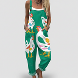Marguerite | Printed Cotton Overalls