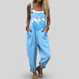 Béatrice | Printed Heart Overalls