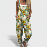 Brigitte | Printed Wide-Leg Overalls