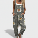 Rosalie | Printed Wide-Leg Overalls
