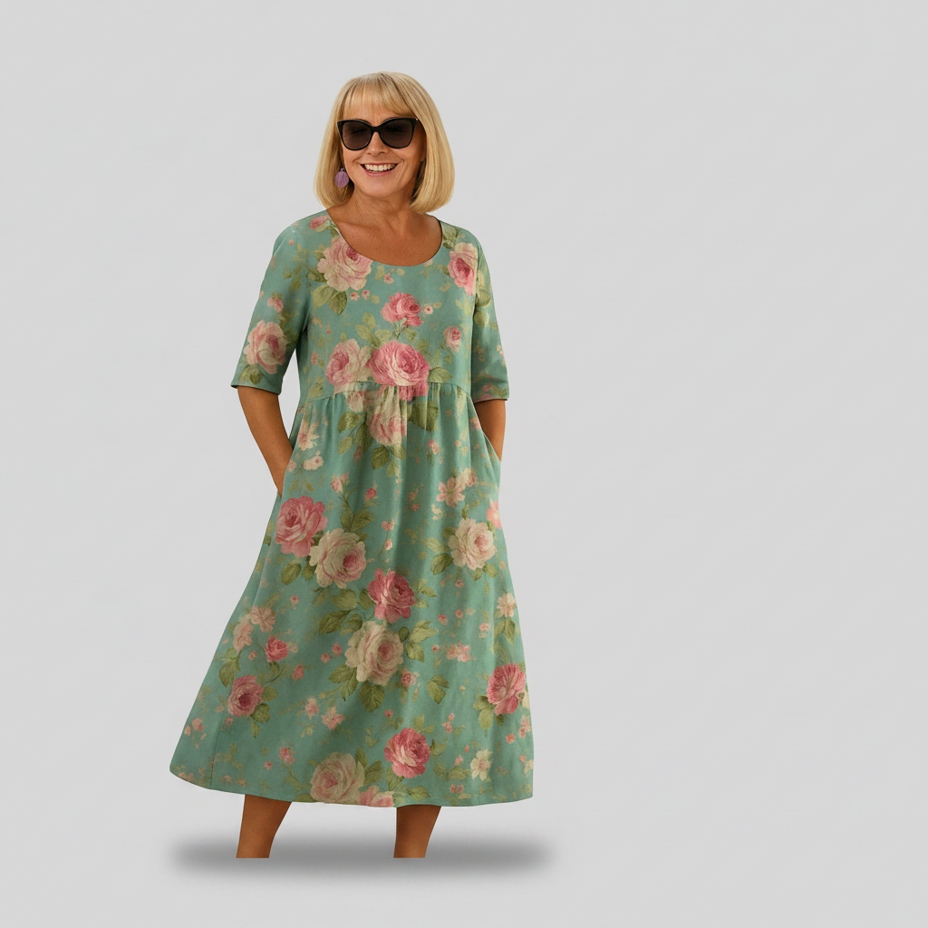Béatrice | Robe Midi Décontractée