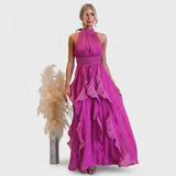 Nora | Robe longue à volants
