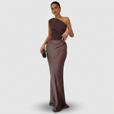 Maëlys | Robe longue en satin