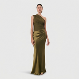Maëlys | Robe longue en satin