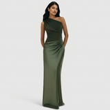 Maëlys | Robe longue en satin