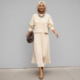 Emmie™ Elegant Two-Piece Set | Effortless Knit Layered Dress Set