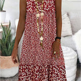 Ann - Sleeveless Floral V-Neck Dress