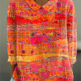 Alena Vibrant Mosaic Blouse