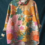 Lara Floral Art Shirt | Artistic Long Sleeve Shirt