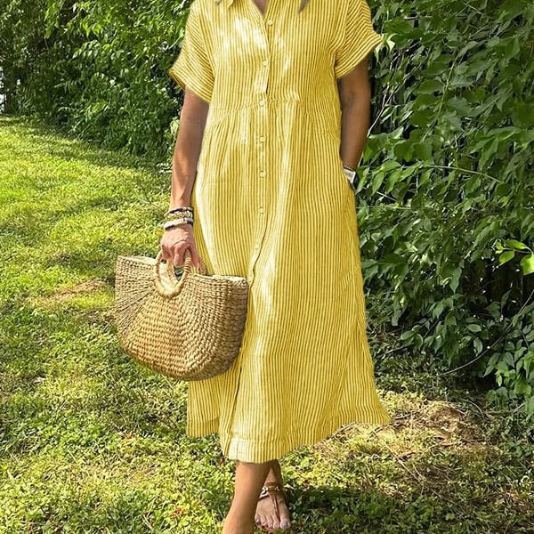 Vanessa - Striped Button-Up Dress