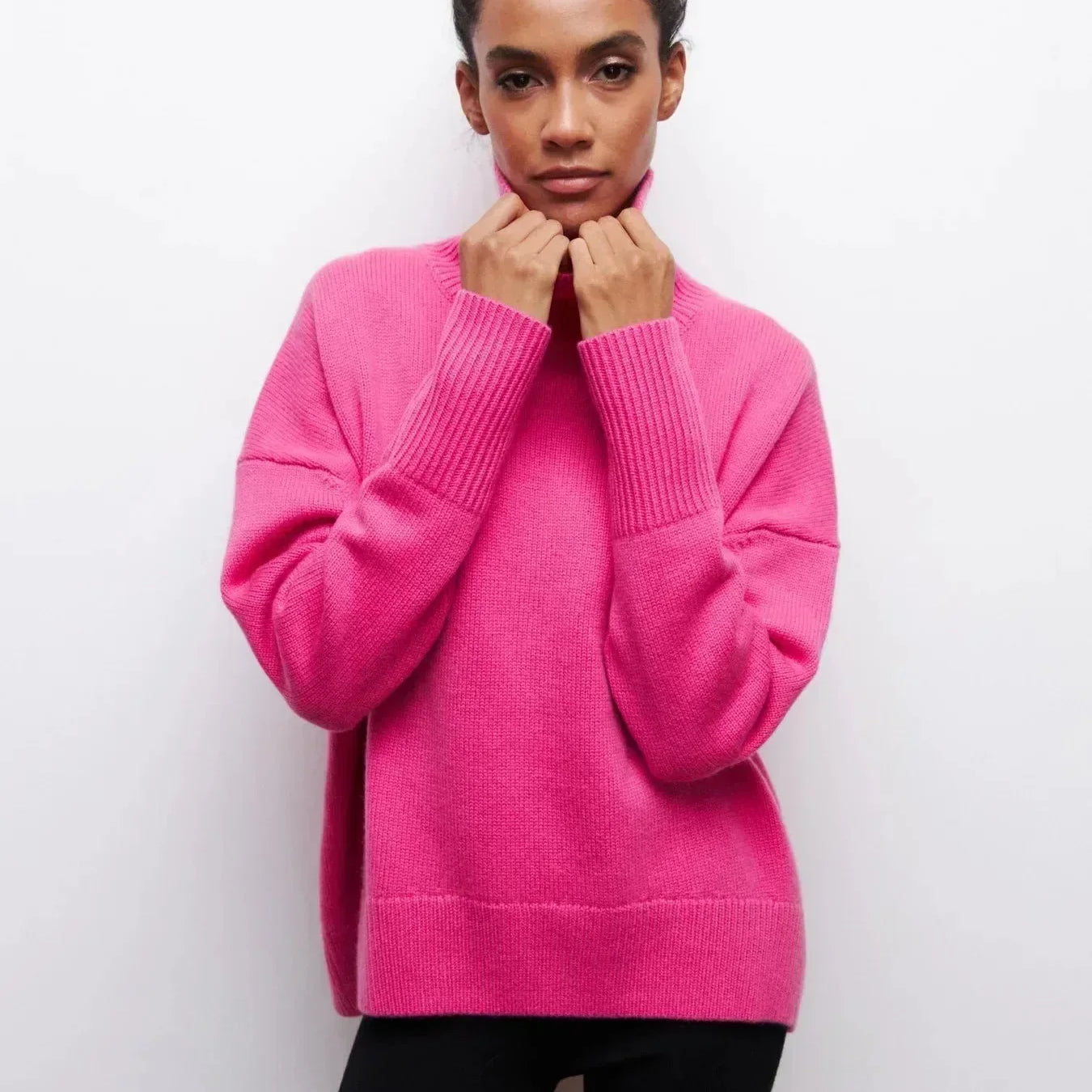 Cittra – Oversized Ribbed Turtleneck Sweater