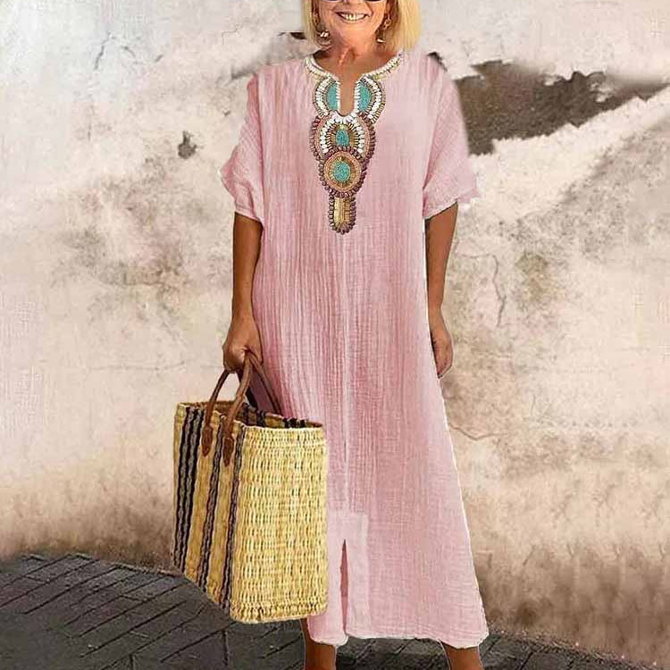 Oceana – Embroidered Elegance Dress
