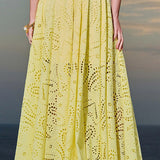 Larissa™ Embroidered Top & High-Waist Maxi Skirt Set | Elegant Two Piece Outfit