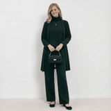 Ensemble tricoté cardigan et pantalon Barbara | Ensemble coordonné en maille raffiné trois pièces