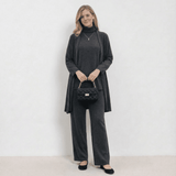 Ensemble tricoté cardigan et pantalon Barbara | Ensemble coordonné en maille raffiné trois pièces
