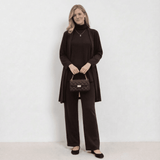 Ensemble tricoté cardigan et pantalon Barbara | Ensemble coordonné en maille raffiné trois pièces