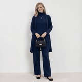 Ensemble tricoté cardigan et pantalon Barbara | Ensemble coordonné en maille raffiné trois pièces