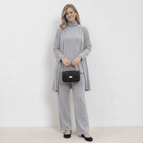 Ensemble tricoté cardigan et pantalon Barbara | Ensemble coordonné en maille raffiné trois pièces