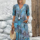 Rose - Vibrant Mid Length Dress