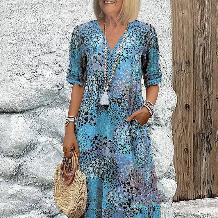 Rose - Vibrant Mid Length Dress