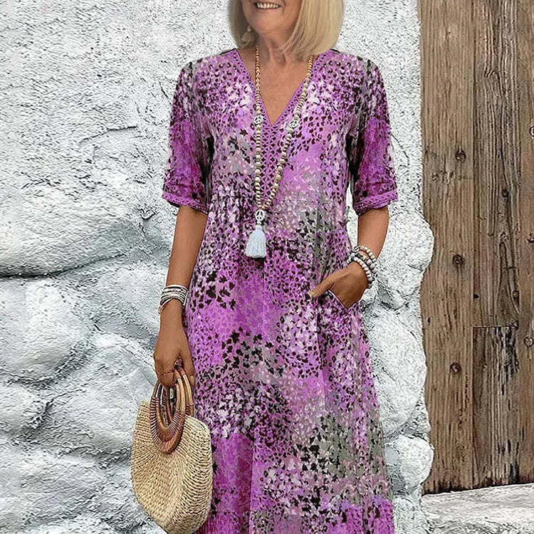 Rose - Vibrant Mid Length Dress