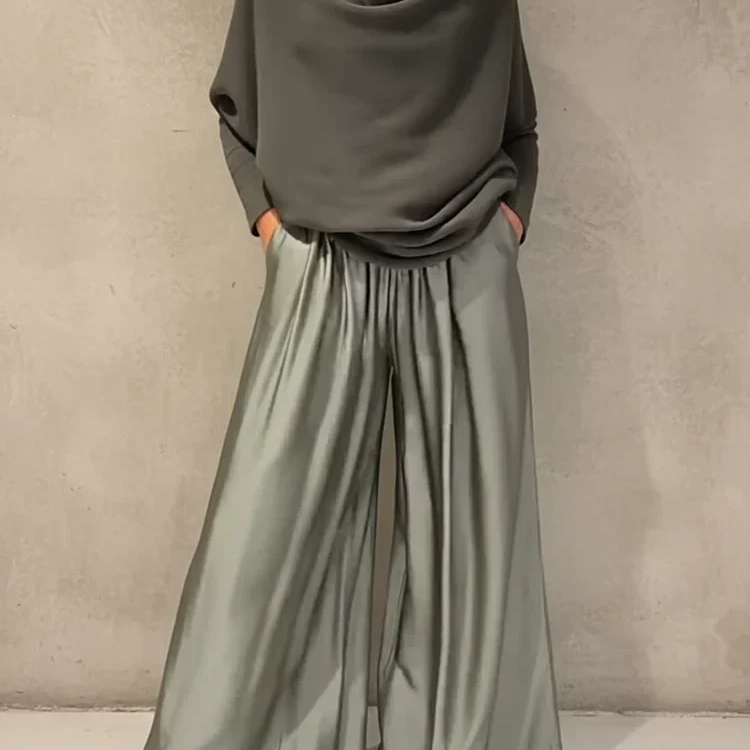 Georgina™ Elegant Off-Shoulder Set | Modern Sophistication with an Impeccable Drape