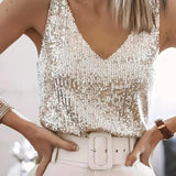KAITLYN™ | Women Sleeveless Glitter Top